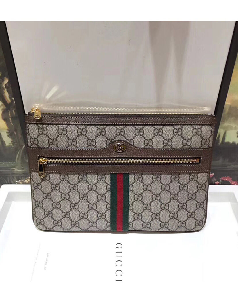 Gucci Ophidia GG Supreme pouch 517551 Dark Coffee