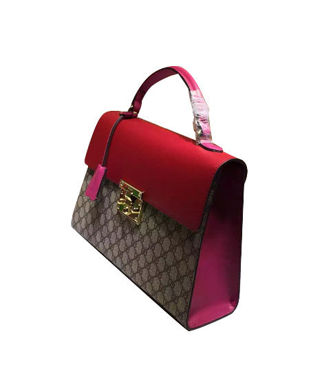 Gucci Padlock Signature Top Handle Red