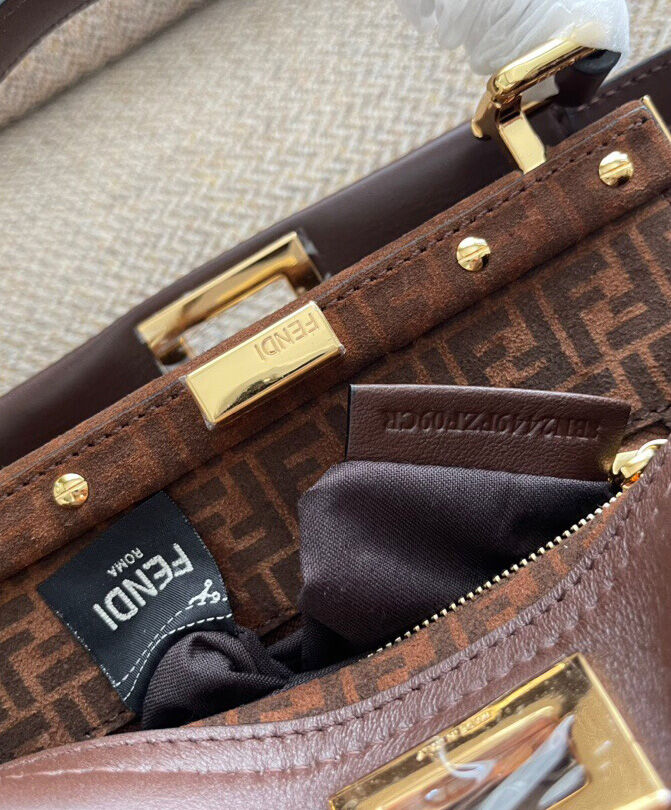 Fendi Peekaboo Mini 8BN244 Dark Coffee