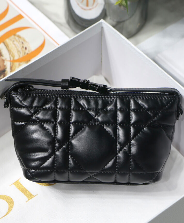 Christian Dior Small DiorTravel Nomad Pouch Black
