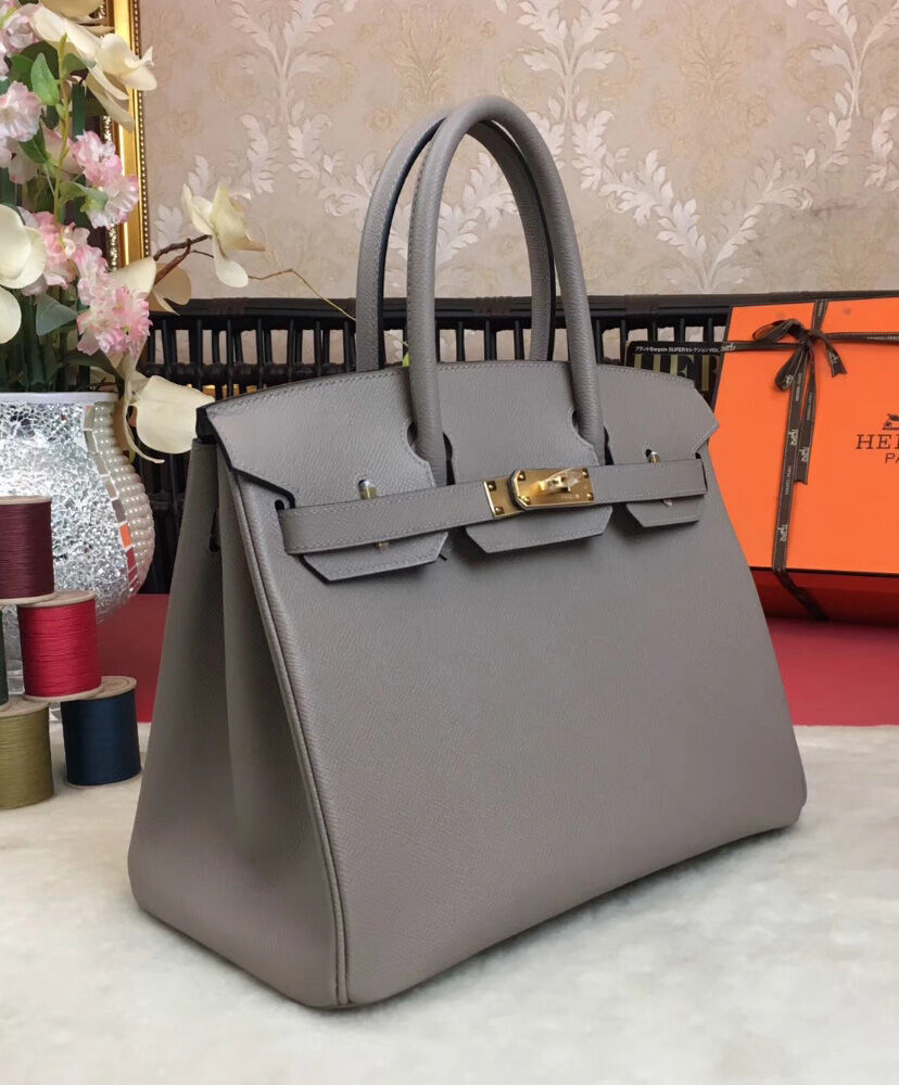 Hermes Birkin 30 Epsom Leather Light Gray