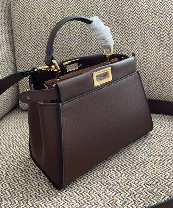 Fendi Peekaboo Mini 8BN244 Dark Coffee