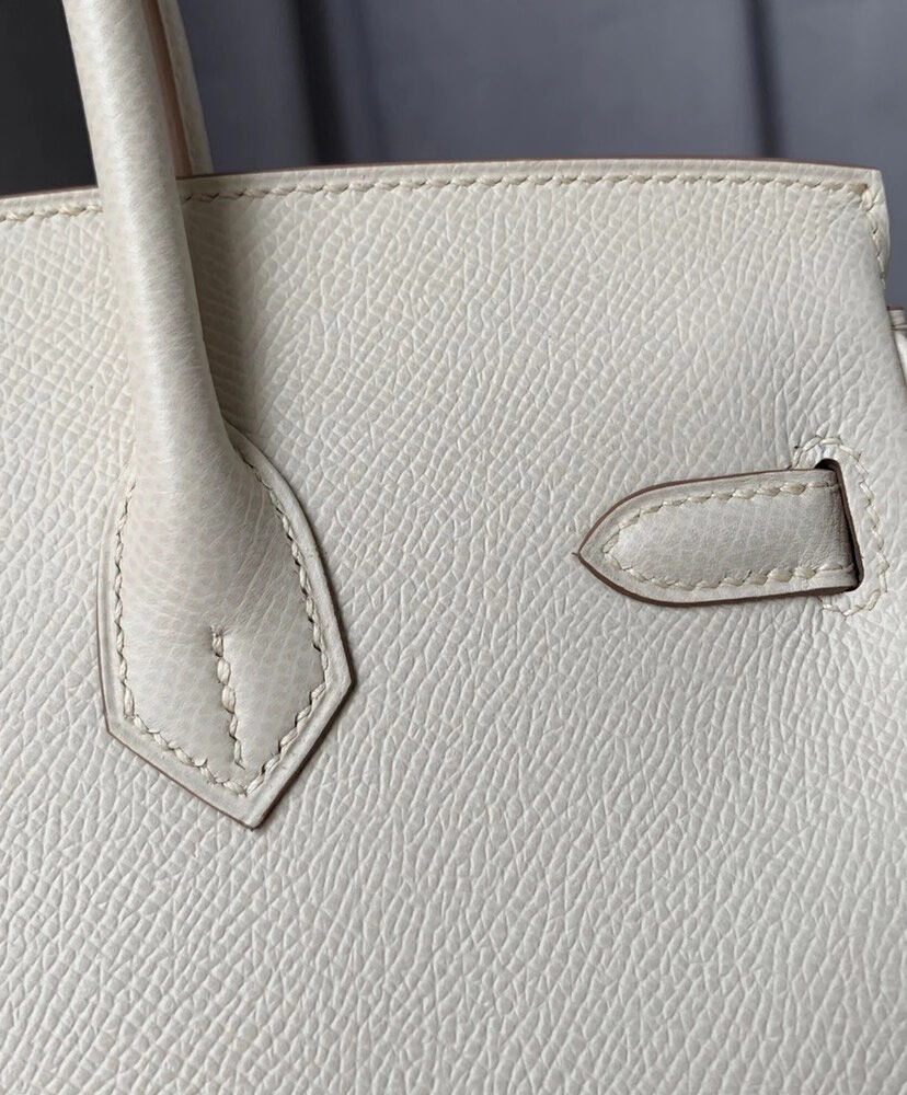 Hermes Birkin 25 Epsom Leather Paon Phw Cream