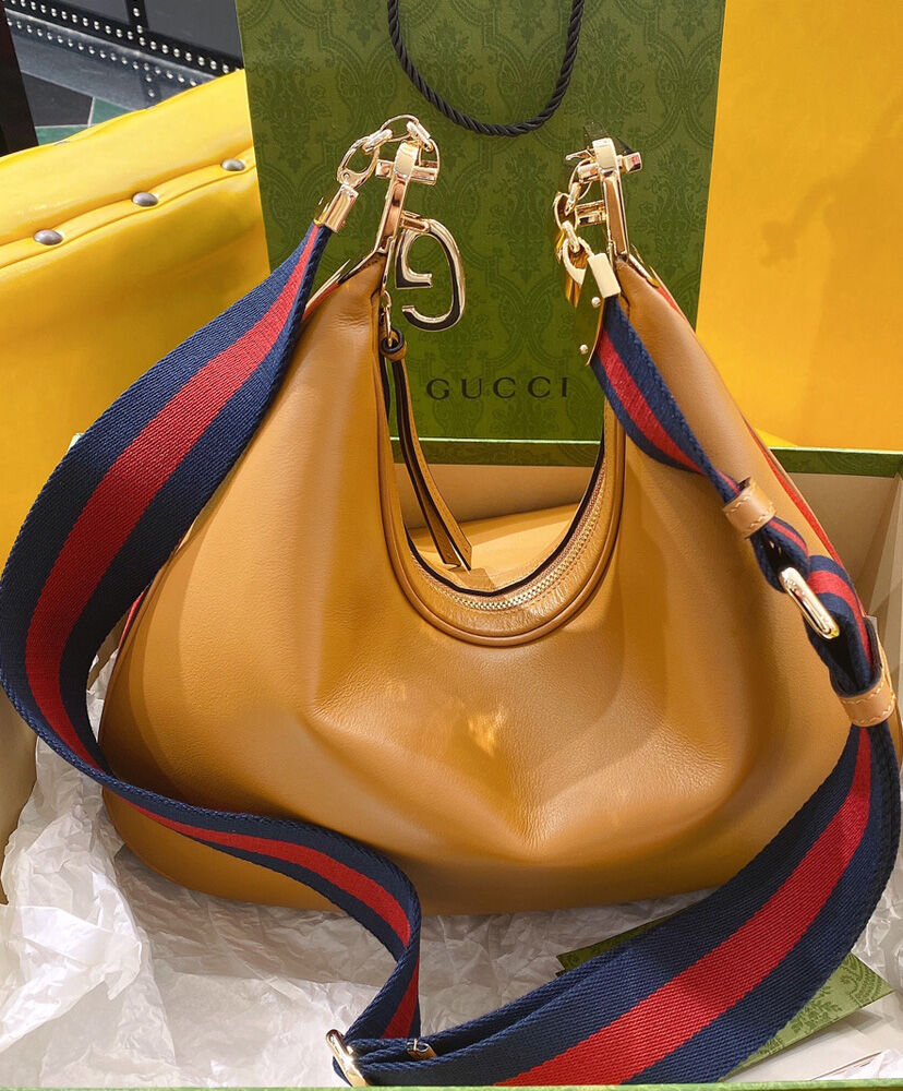 Gucci Attache Large Shoulder Bag 702823 Light Coffee