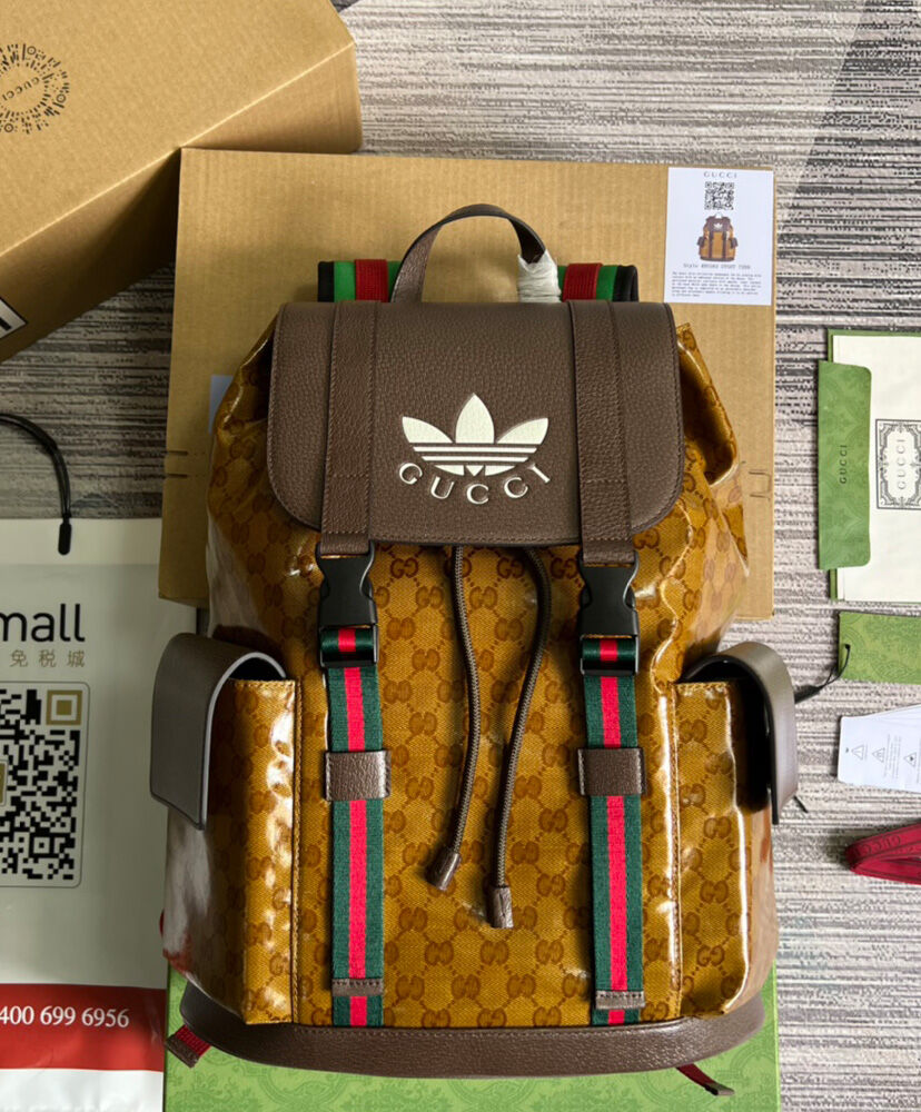 Gucci x adidas Backpack 495563 Dark Coffee