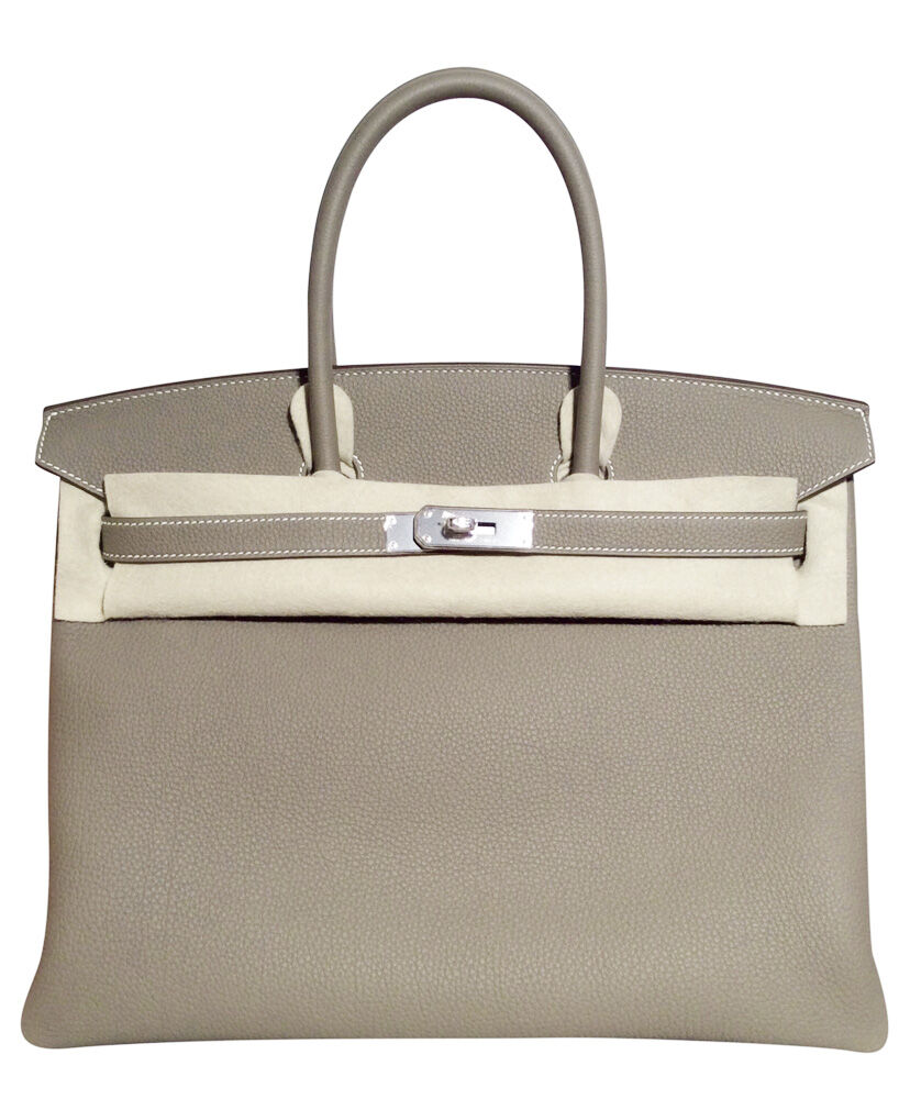 Hermes Birkin 35 Bag Togo Leather Dark Gray