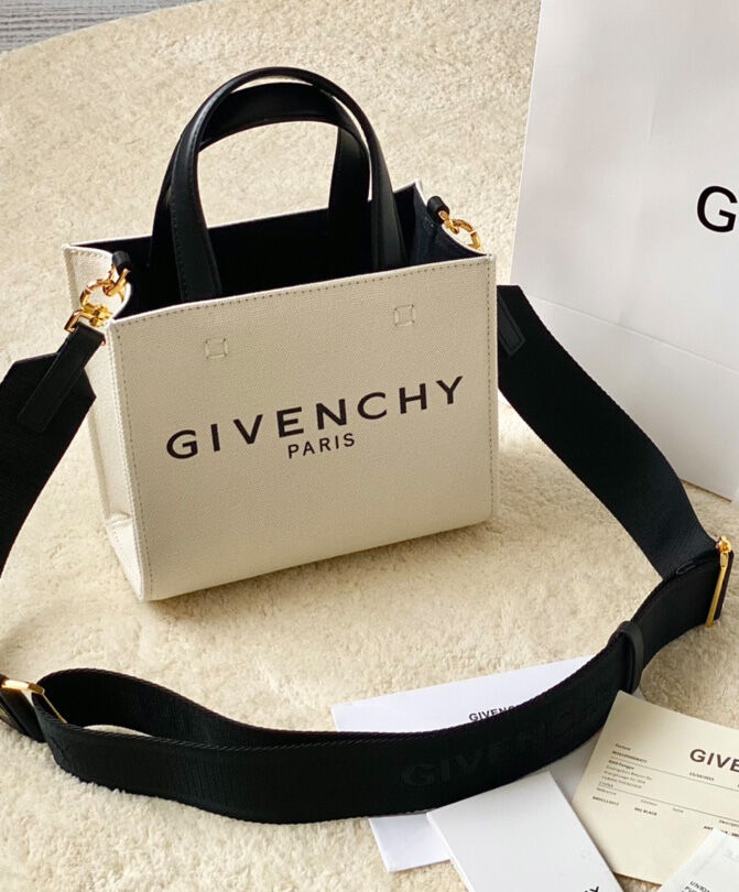Givenchy Mini Cabas G Tote Bag Cream