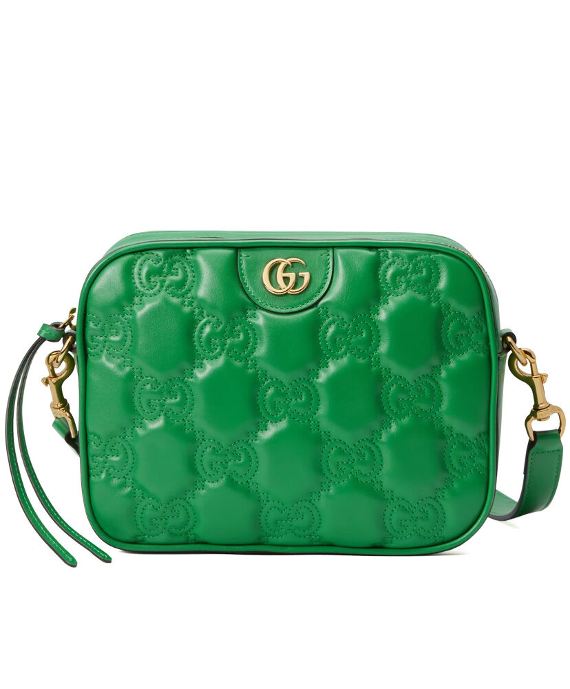 Gucci GG Matelasse Leather Shoulder Bag 702234 Green