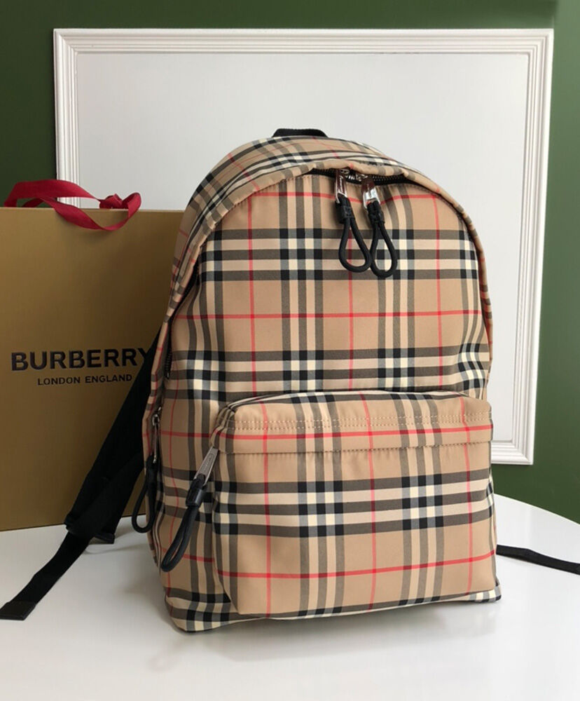 Burberry Check Backpack Apricot