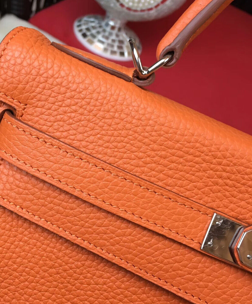 Hermes Kelly Bag 28 Togo Leather Orange
