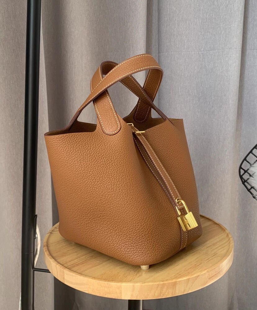 Hermes Picotin Lock Bag 22cm Light Coffee