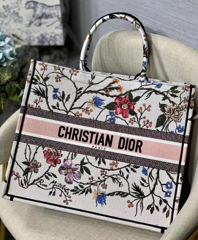 Christian Dior The Book Tote Bag White