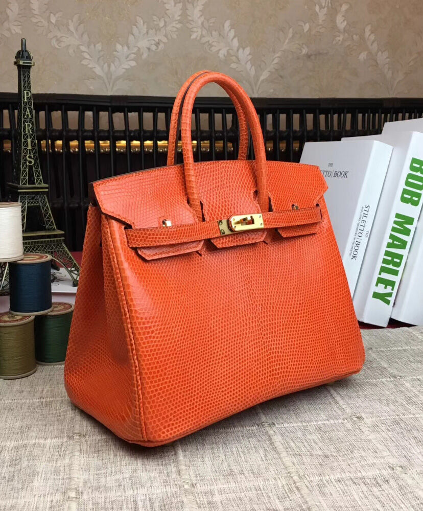 Hermes Birkin 25 Lizard leather Orange