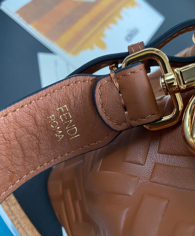Fendi Mon Tresor Leather Mini Bag 8BS010 Coffee