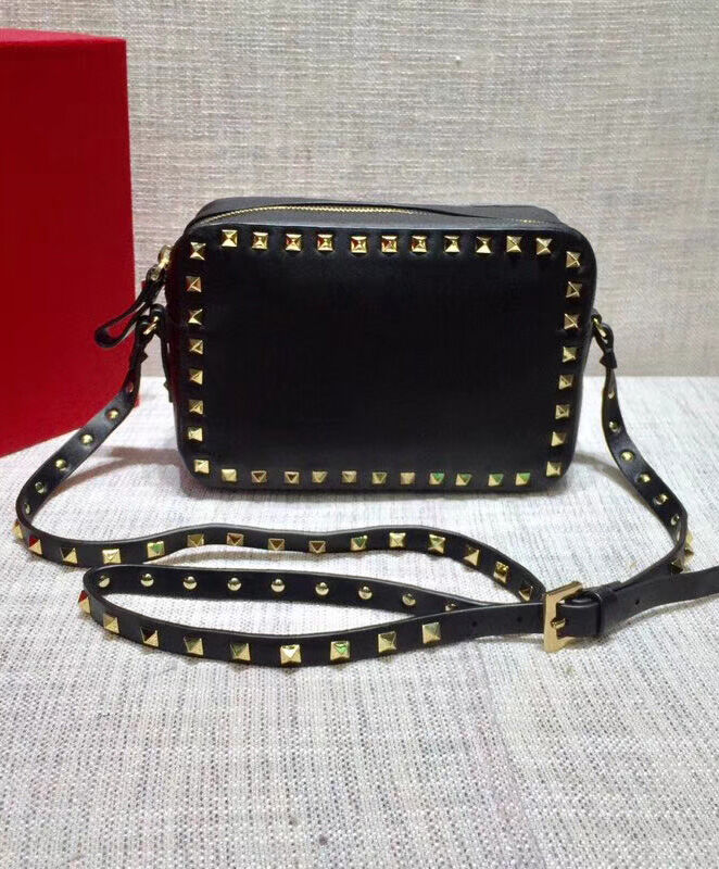 Valentino Rockstud Camera Bag Black