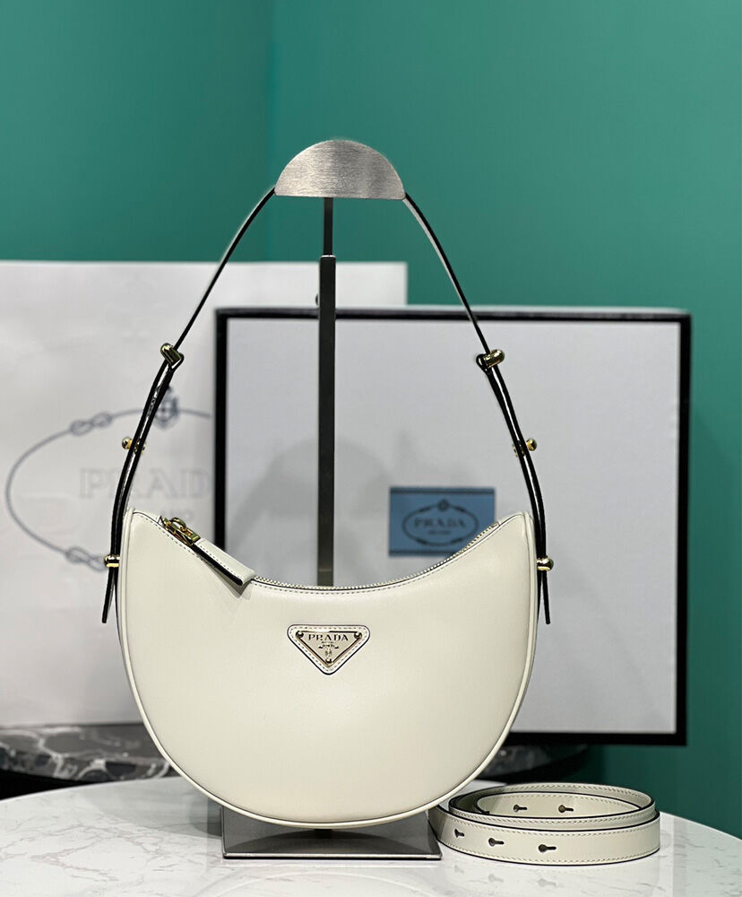 Prada Leather Shoulder Bag 1BC194 Cream