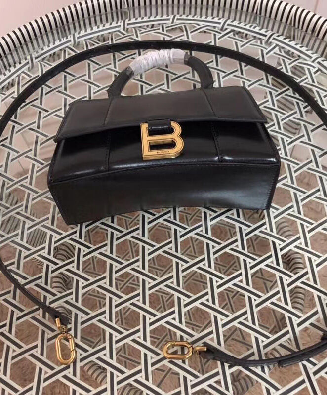 Balenciaga Hourglass XS Top Handle Bag Black