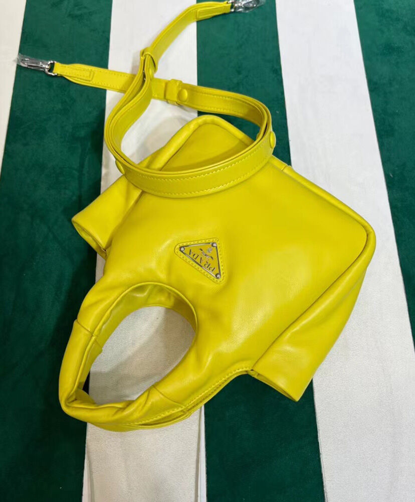Prada Small Padded Prada Soft Nappa-leather Bag 1BA359 Yellow