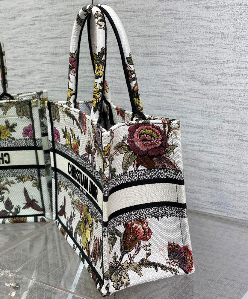 Christian Dior Small Dior Book Tote Cream