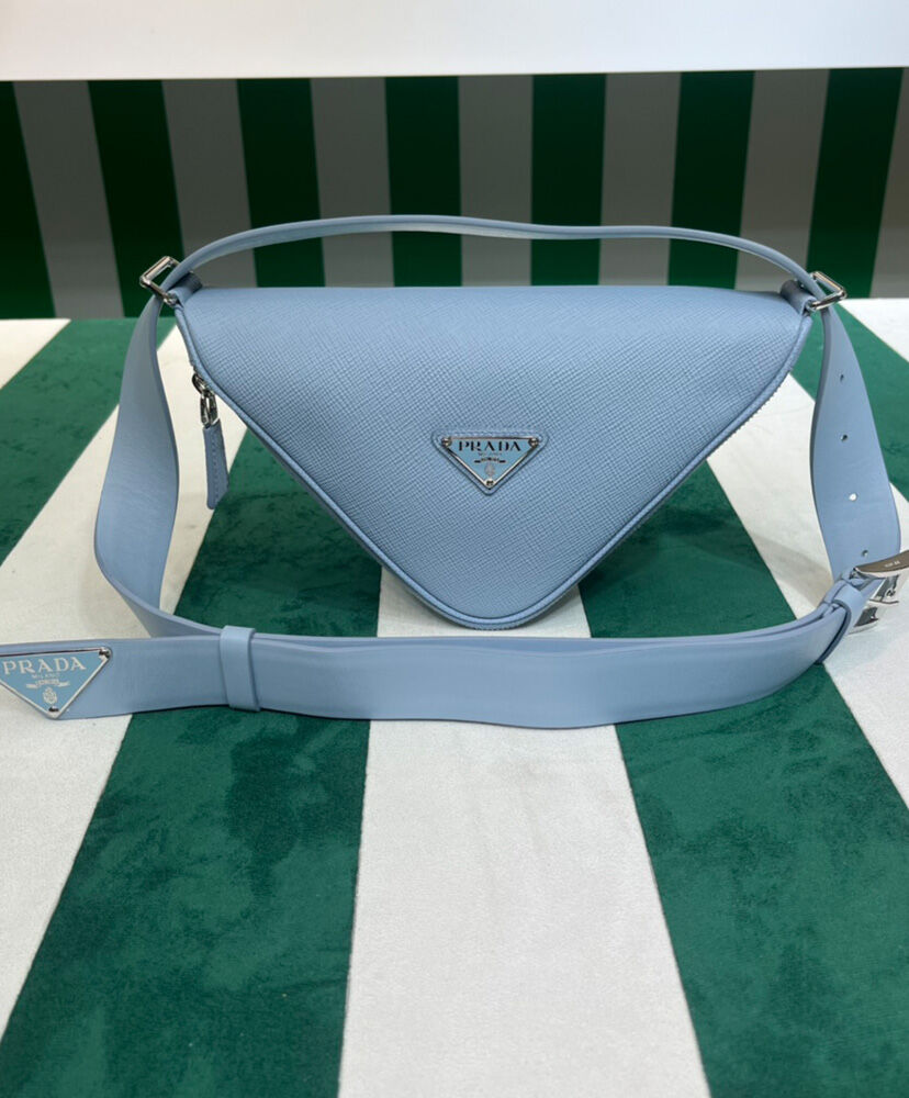 Prada Saffiano Leather Belt Bag Blue