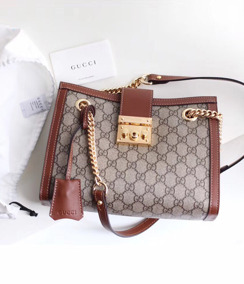 Gucci Padlock Supreme shoulder bag 498156 Coffee