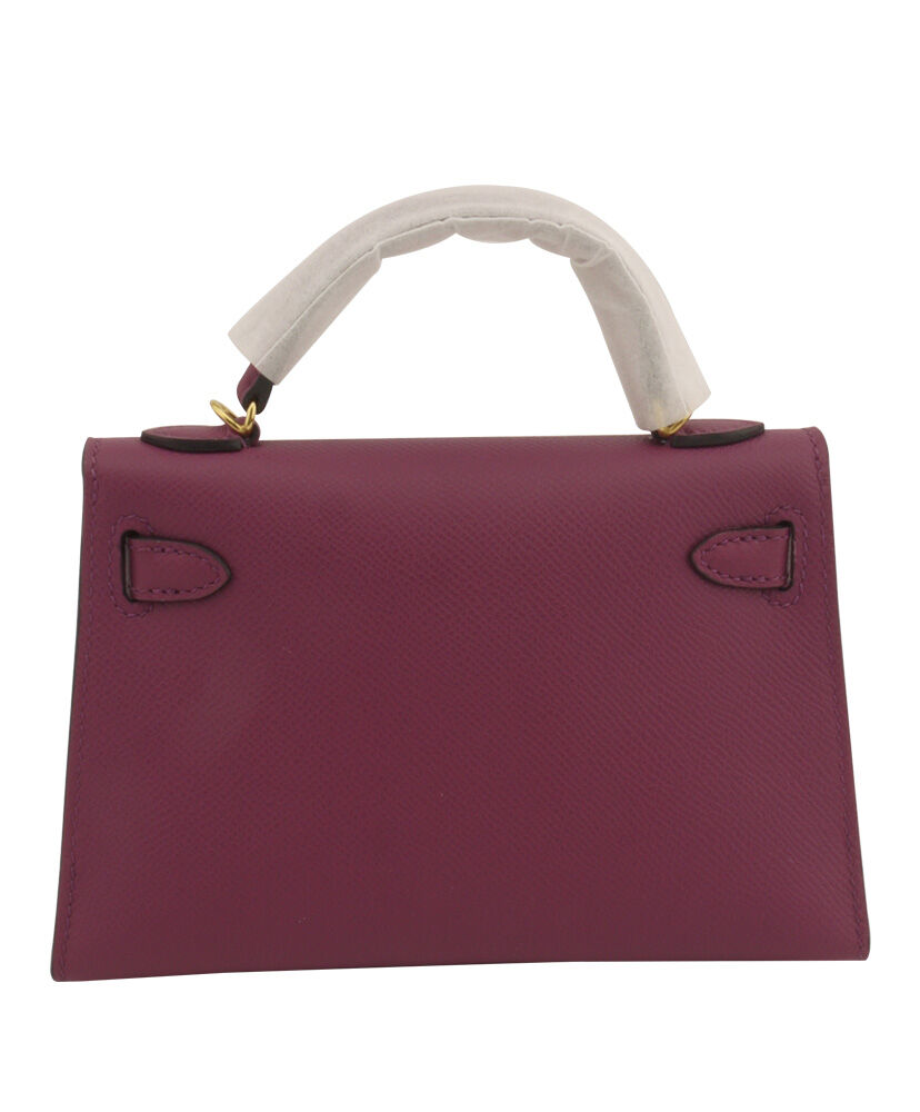 Hermes Kelly Bag 19 Epsom Leather Purple