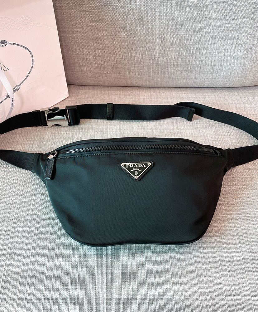 Prada Re-Nylon And Saffiano Leather Belt Bag 2VL033 Black