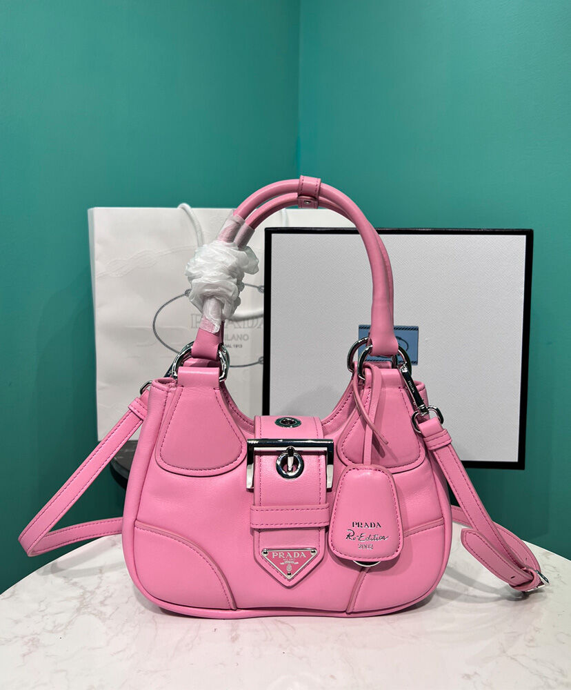 Prada Moon Padded Nappa-leather Bag 1BA381 Pink