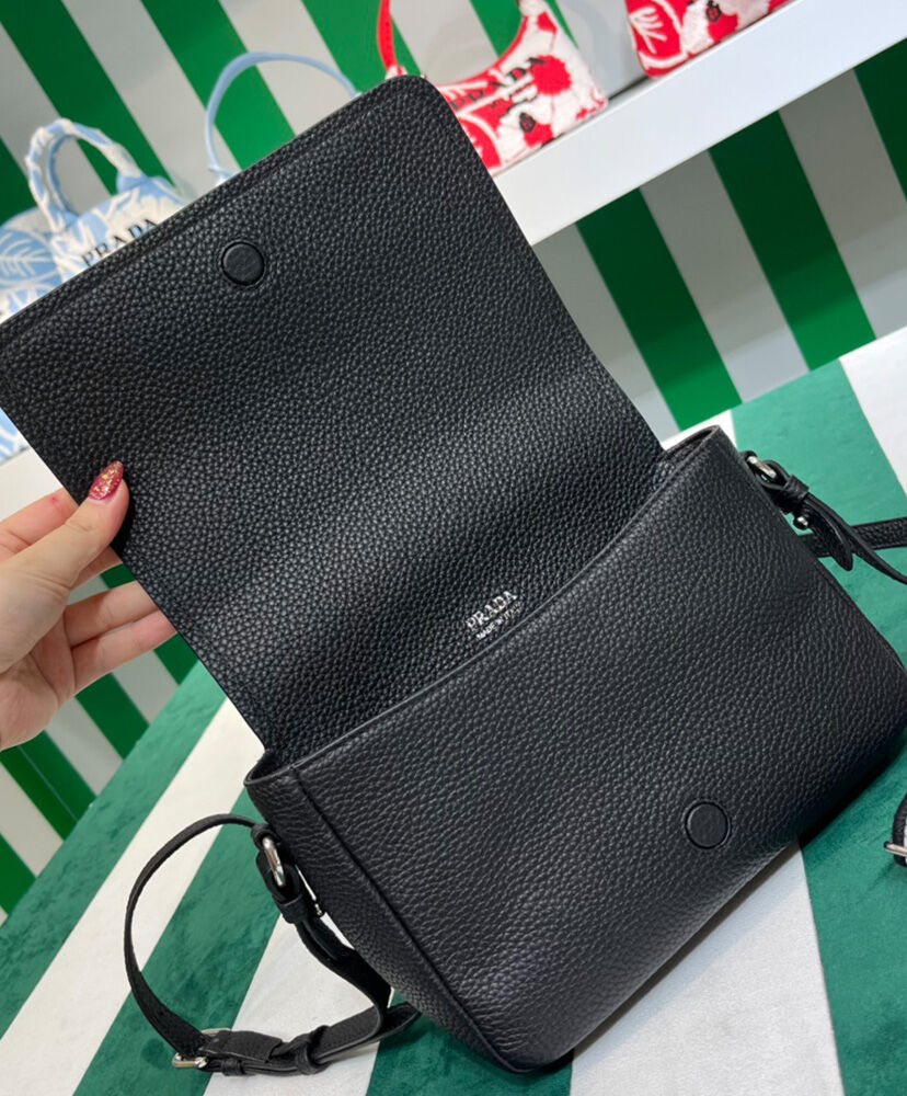 Prada Leather Shoulder Bag 1BD314 Black