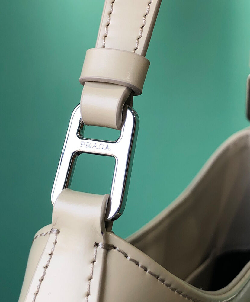 Prada Cleo Brushed Leather Shoulder Bag 1BC499 Apricot