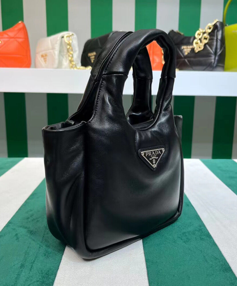 Prada Small Padded Prada Soft Nappa-leather Bag 1BA359 Black
