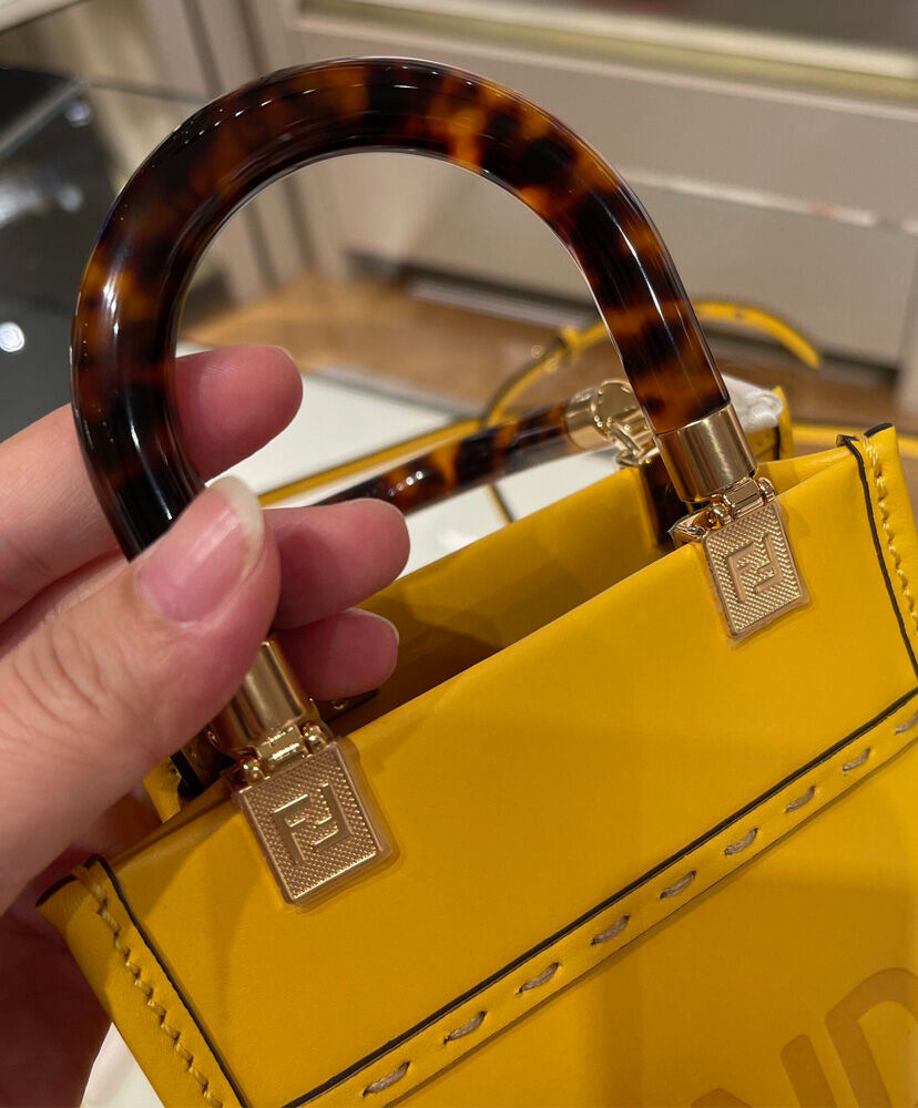 Fendi Mini Sunshine Shopper 8BS051 Yellow