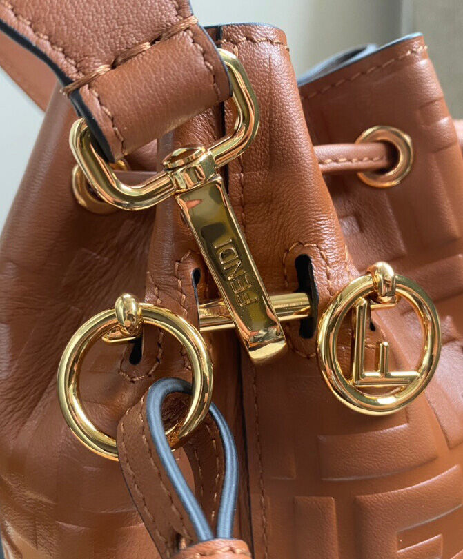 Fendi Mon Tresor Leather Mini Bag 8BS010 Coffee