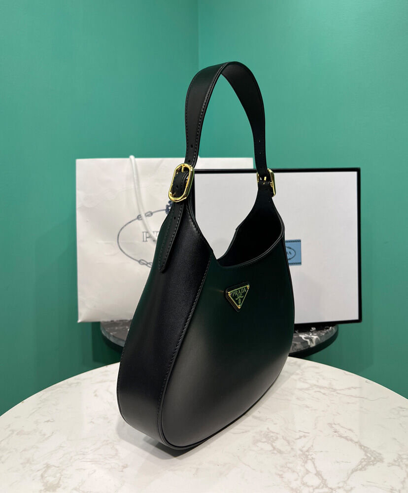 Prada Leather Shoulder Bag 1BC179 Black