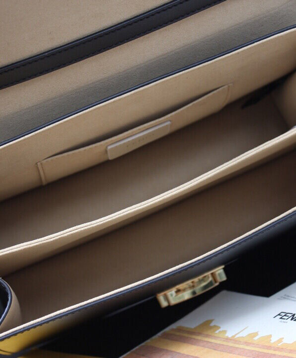 Fendi Kan I Leather Bag 8BT315 Coffee