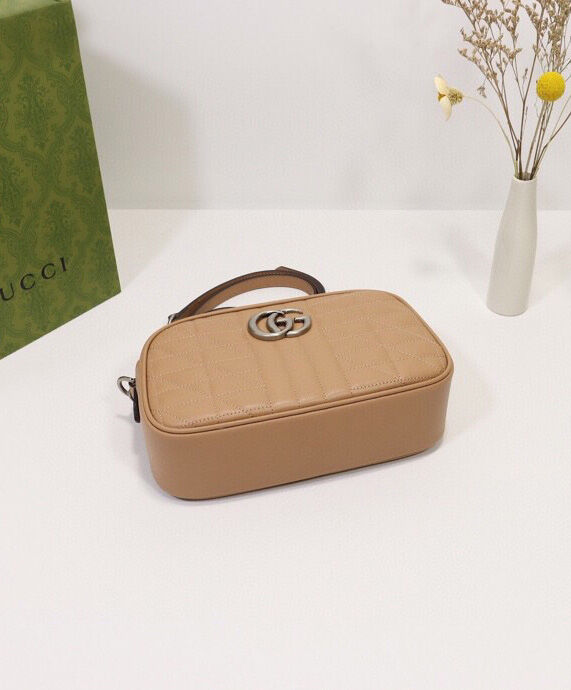 Gucci GG Marmont Small Shoulder Bag 447632 Apricot
