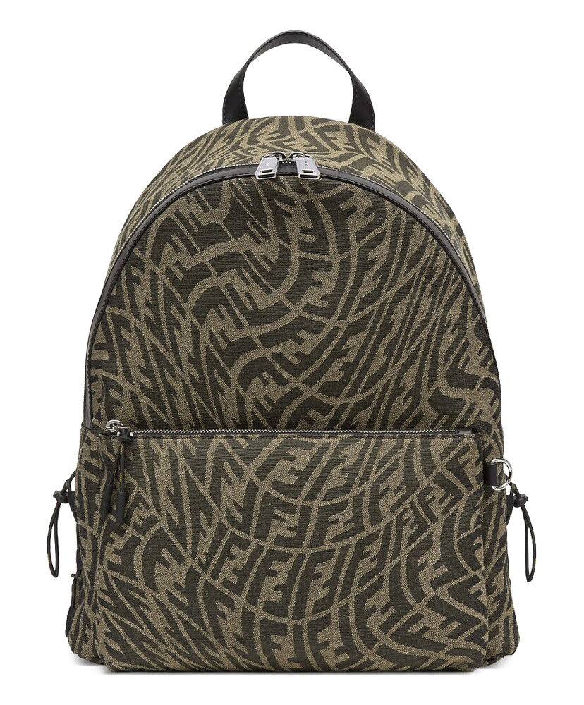 Fendi Backpack In FF Vertigo Fabric 7VZ042 Coffee