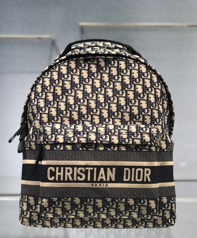 Christian Dior Diortravel Backpack Dark Blue
