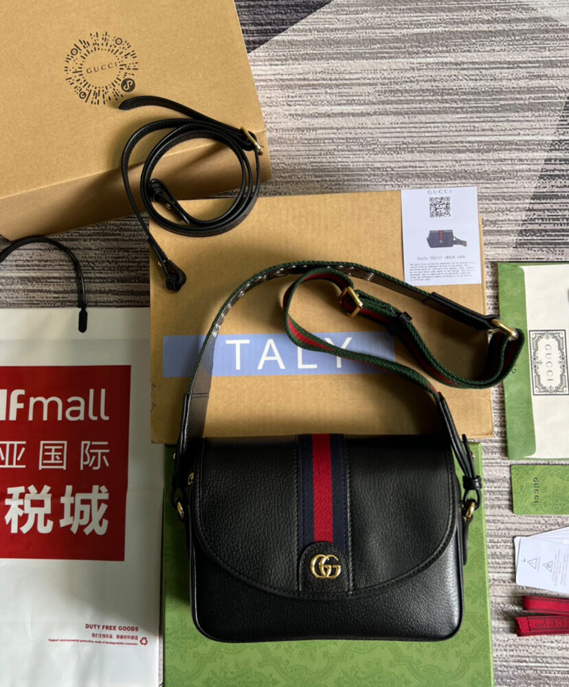 Gucci Ophidia Mini GG Shoulder Bag 722117 Black
