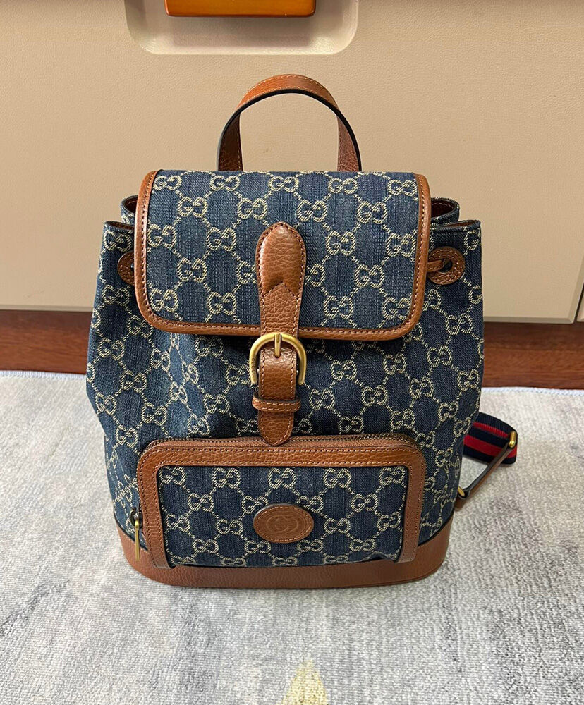 Gucci Backpack With Interlocking G 674147 Dark Blue