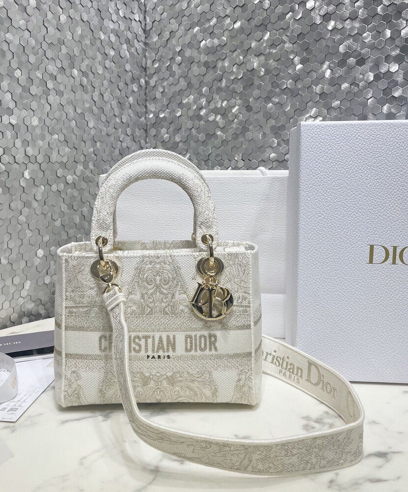 Christian Dior Medium Lady D-Lite Bag Golden