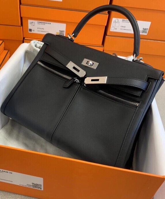 Hermes Kelly Lakis Swift 32 Black