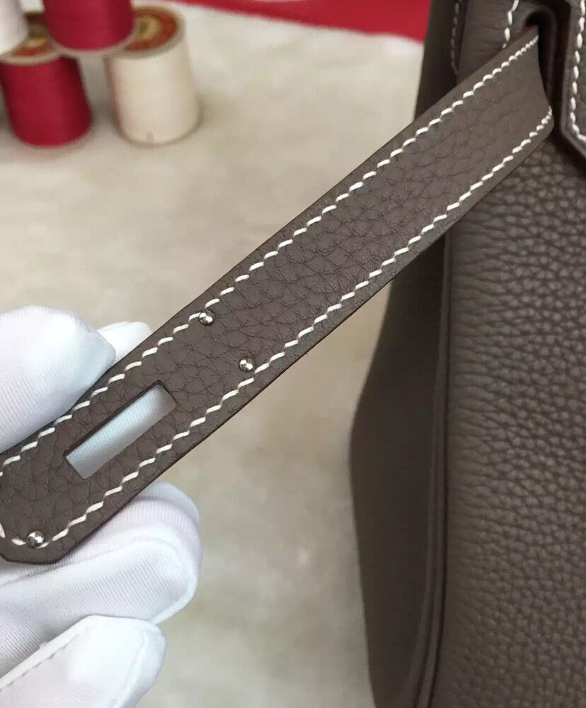 Hermes Birkin 30 Bag Togo Leather Dark Gray