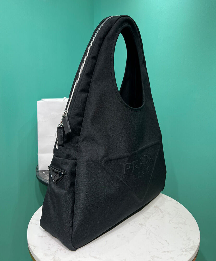 Prada Canvas Hobo Bag 2VY005 Black