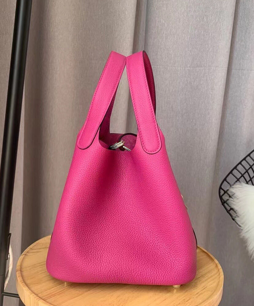 Hermes Picotin Lock Togo Bag 18cm Peachblow