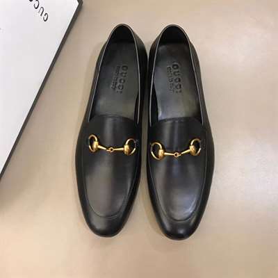 GUCCI BRIXTON HORSEBIT-DETAILED LEATHER COLLAPSIBLE-HEEL LOAFERS   LDG013