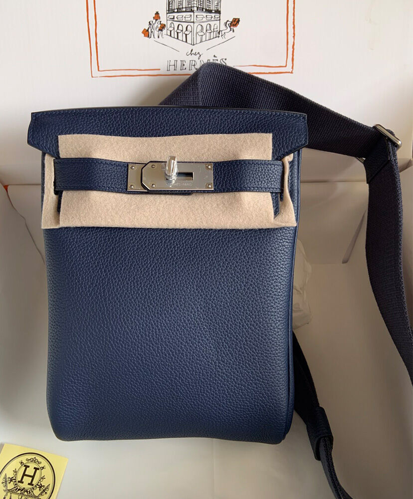 Hermes Hac a Dos PM Backpack H083589 Dark Blue