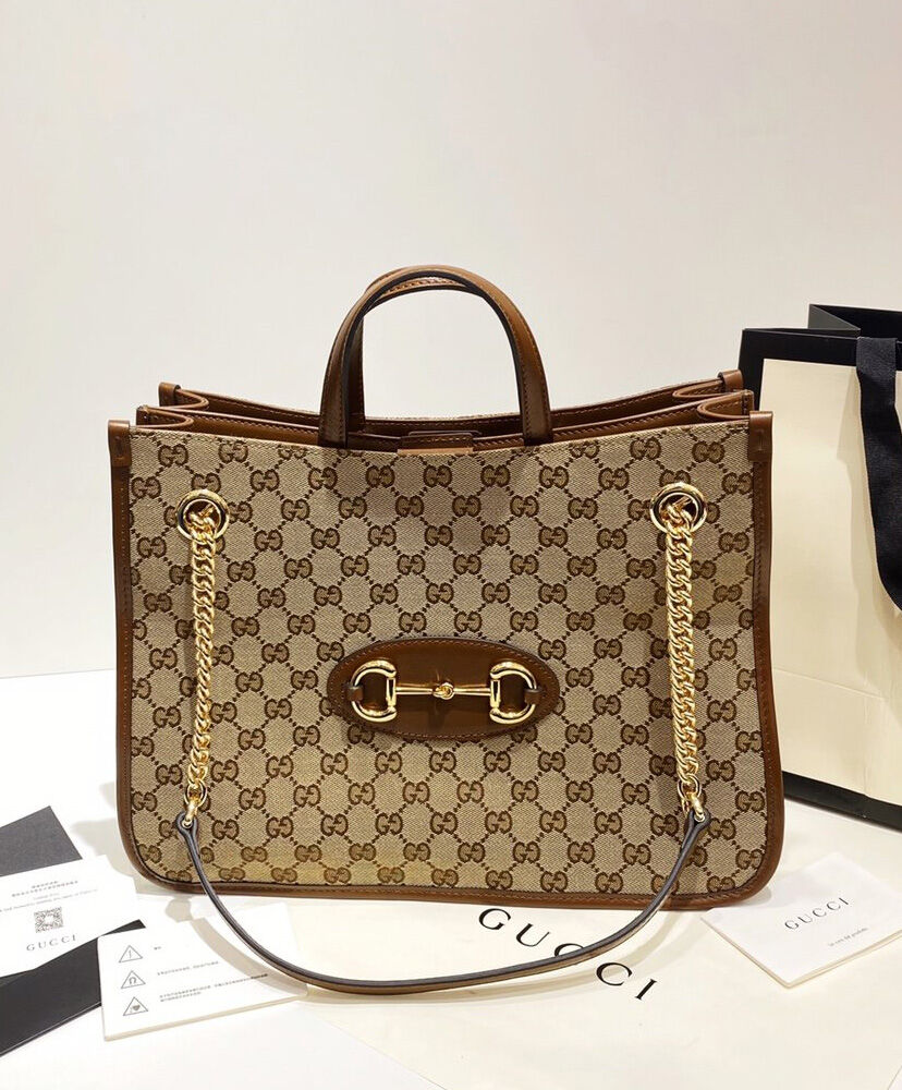 Gucci 1955 Horsebit Medium Tote 621144 Coffee