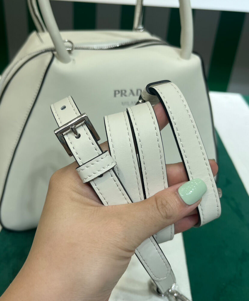 Prada Small Leather Prada Supernova Handbag 1BA366 Cream