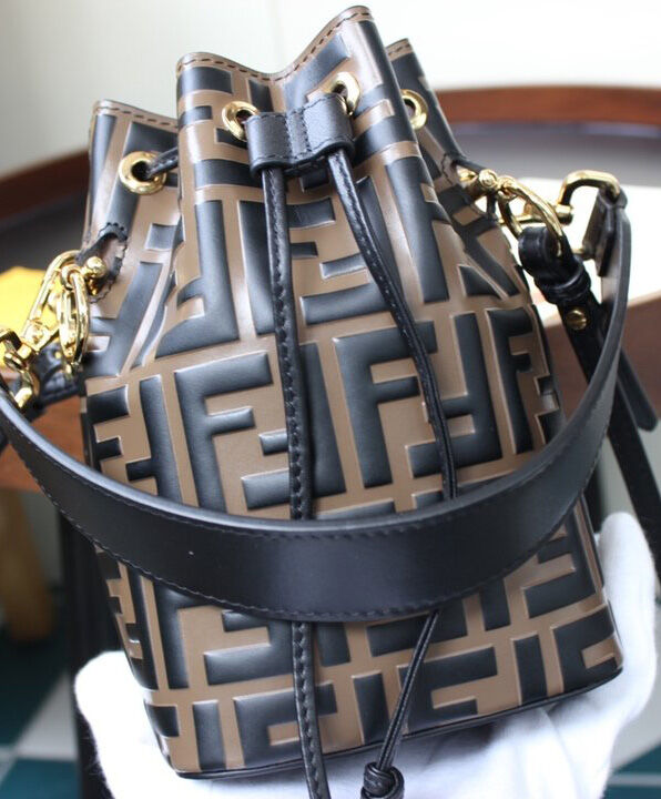 Fendi Mon Tresor Leather Mini-bag 8BS010 Coffee